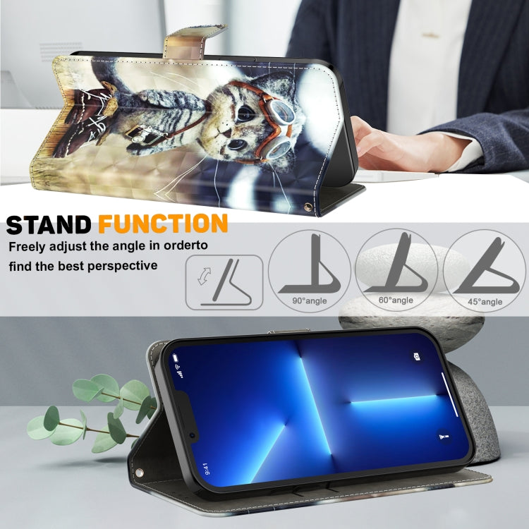 3D Painted Leather Phone Case, For iPhone 16 Pro Max, For iPhone 16 Pro