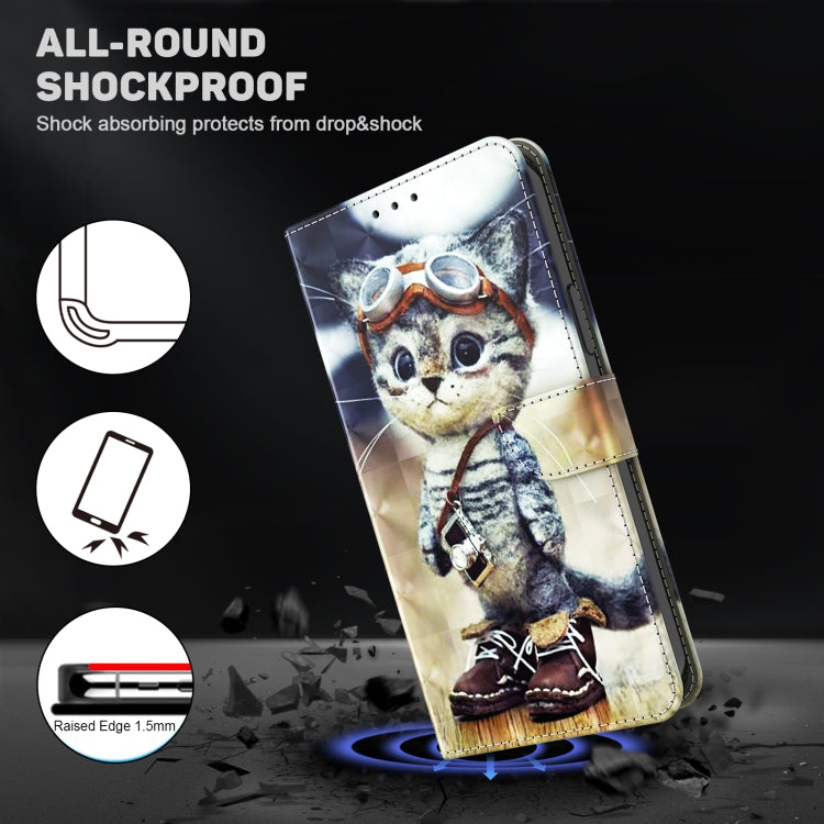 3D Painted Leather Phone Case, For iPhone 16 Pro Max, For iPhone 16 Pro