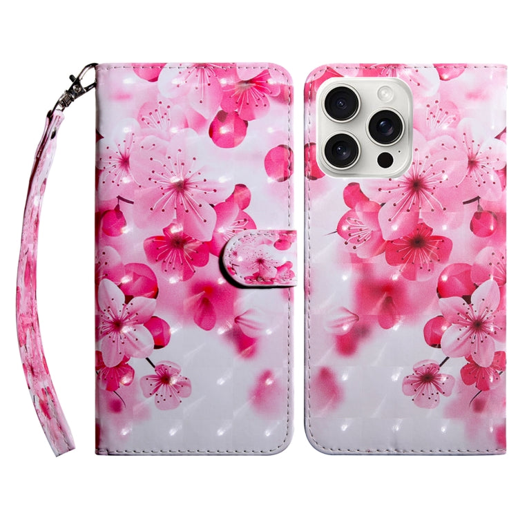 3D Painted Leather Phone Case, For iPhone 16 Pro Max, For iPhone 16 Pro