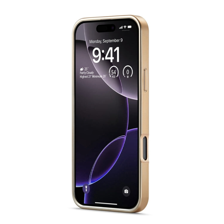 For iPhone 16 Pro Fierre Shann Python Texture Electroplating PU Phone Case(White)