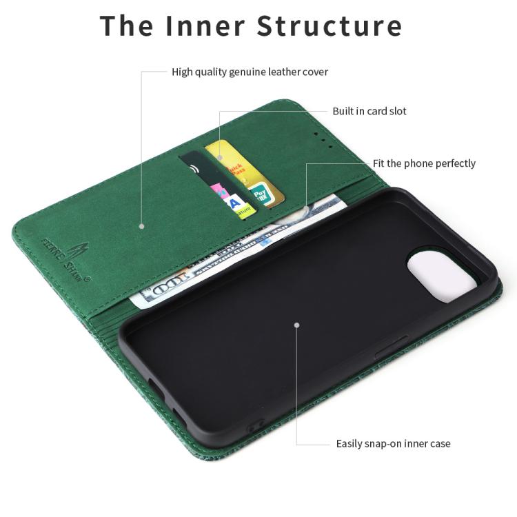 For iPhone 17e / 16e Fierre Shann Crocodile Texture Magnetic Genuine Leather Phone Case(Green)