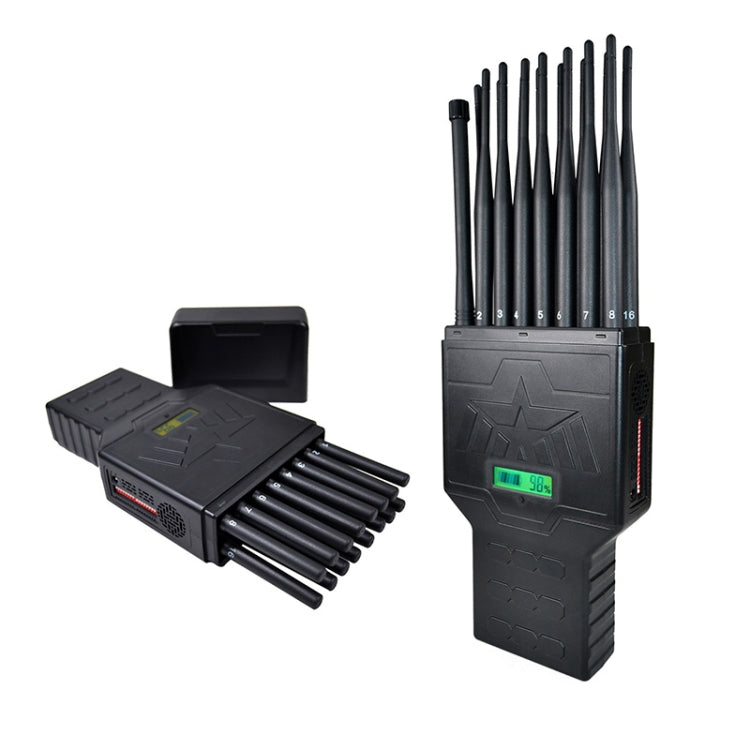 JAX-121P16 2G/3G/4G/5G/WiFi/GPS Handheld Phone Signal Jammer. [THIS ITEM WILL NOT SHIPPED TO USA]