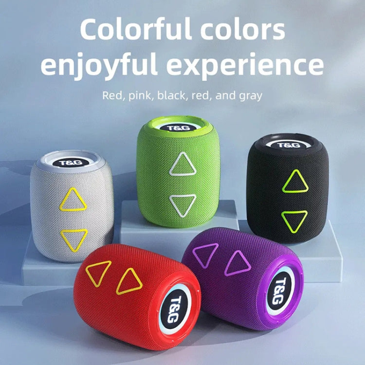 T&G TG655 Outdoor Portable TWS Wireless Bluetooth Speaker LED Light Stereo Subwoofer(Grey)