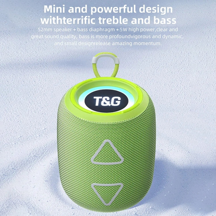 T&G TG655 Outdoor Portable TWS Wireless Bluetooth Speaker LED Light Stereo Subwoofer(Grey)