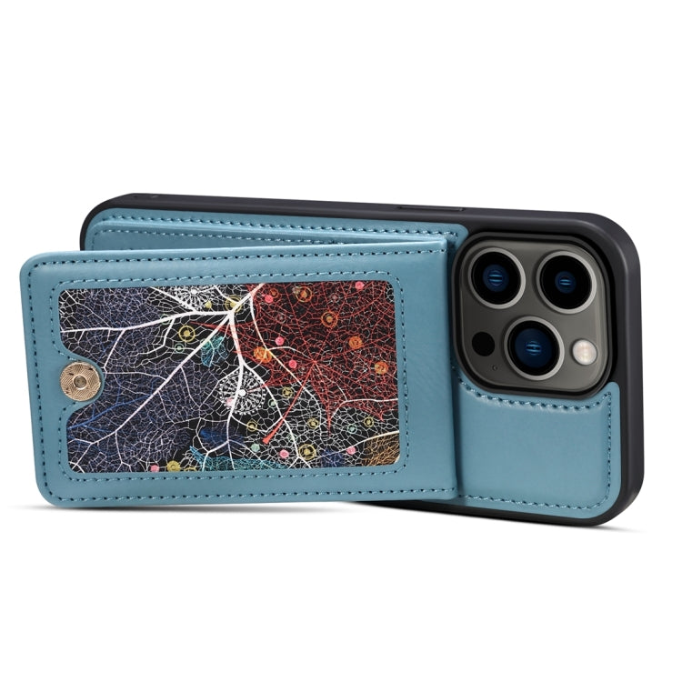 For iPhone 15 ESEBLE Star Series Lanyard Holder Card Slot Phone Case(Blue)