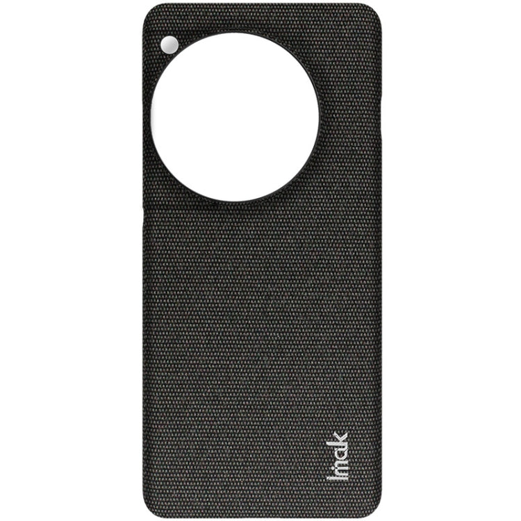 For OnePlus 12 5G imak Ruiyi Series Cloth Texture PU + PC Phone Case(Black)