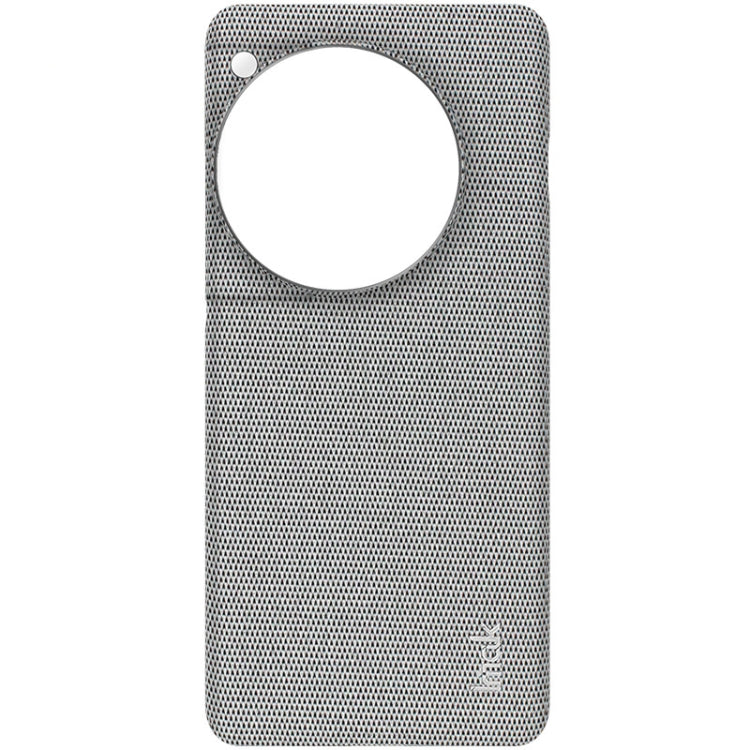 For OnePlus 12 5G imak Ruiyi Series Cloth Texture PU + PC Phone Case(Light Grey)