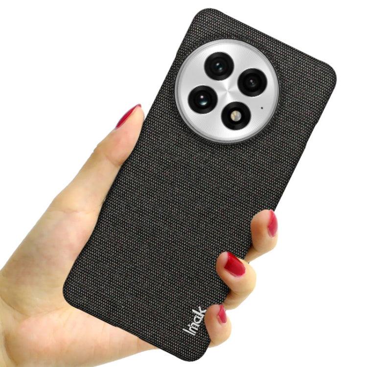 For OnePlus 13 imak Ruiyi Series Cloth Texture PU + PC Phone Case(Black)