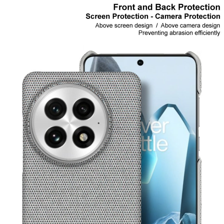 For OnePlus 13 imak Ruiyi Series Cloth Texture PU + PC Phone Case(Black)