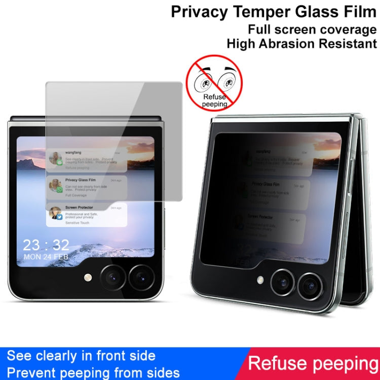 For Samsung Galaxy Z Flip6 / Flip7 FE imak HD Full Screen Anti-spy Tempered Glass Protective Film External Screen Version