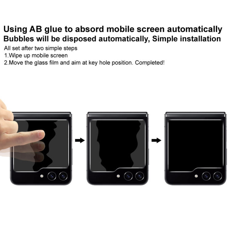 For Samsung Galaxy Z Flip6 / Flip7 FE imak HD Full Screen Anti-spy Tempered Glass Protective Film External Screen Version