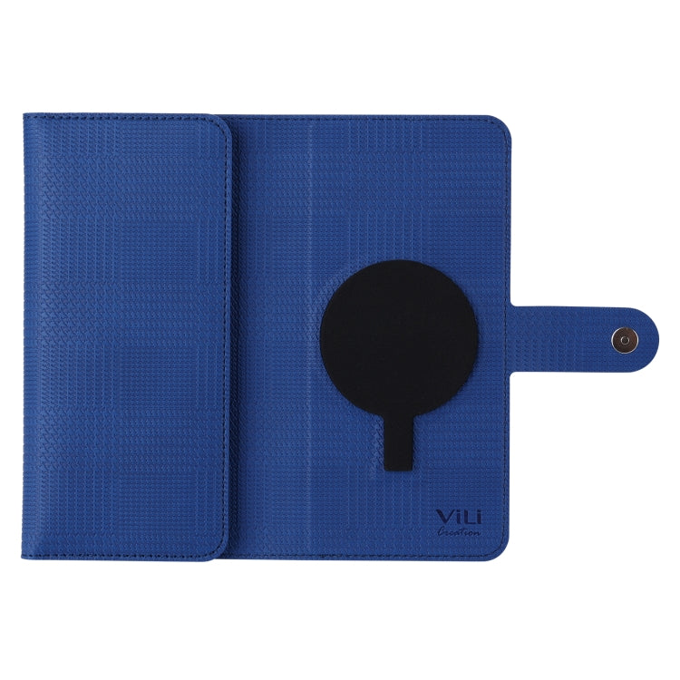 For iPhone 13 ViLi GHB Series MagSafe Magnetic Zipper Leather Phone Case(Blue)