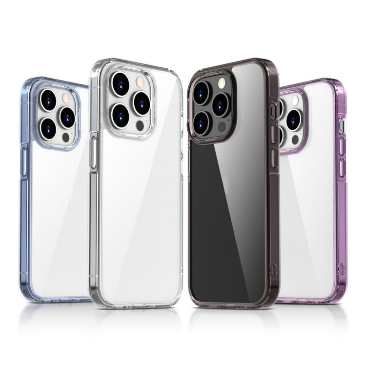 For iPhone 15 Pro iPAKY Aurora Series Shockproof PC + TPU Protective Phone Case(Transparent Black)