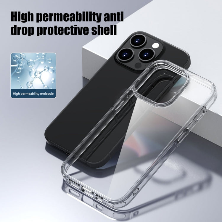 For iPhone 15 Plus iPAKY Aurora Series Shockproof PC + TPU Protective Phone Case(Transparent Purple)