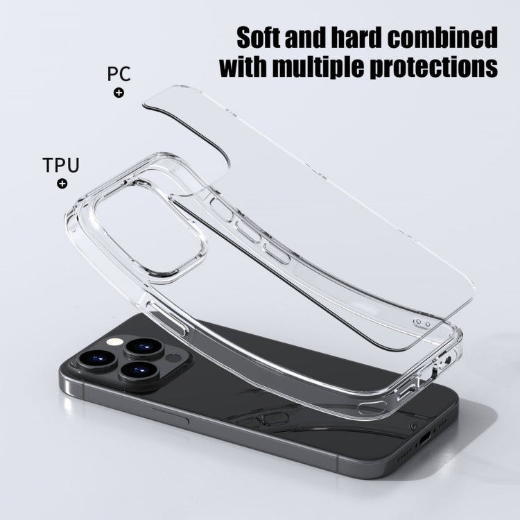 For iPhone 15 Plus iPAKY Aurora Series Shockproof PC + TPU Protective Phone Case(Transparent Purple)