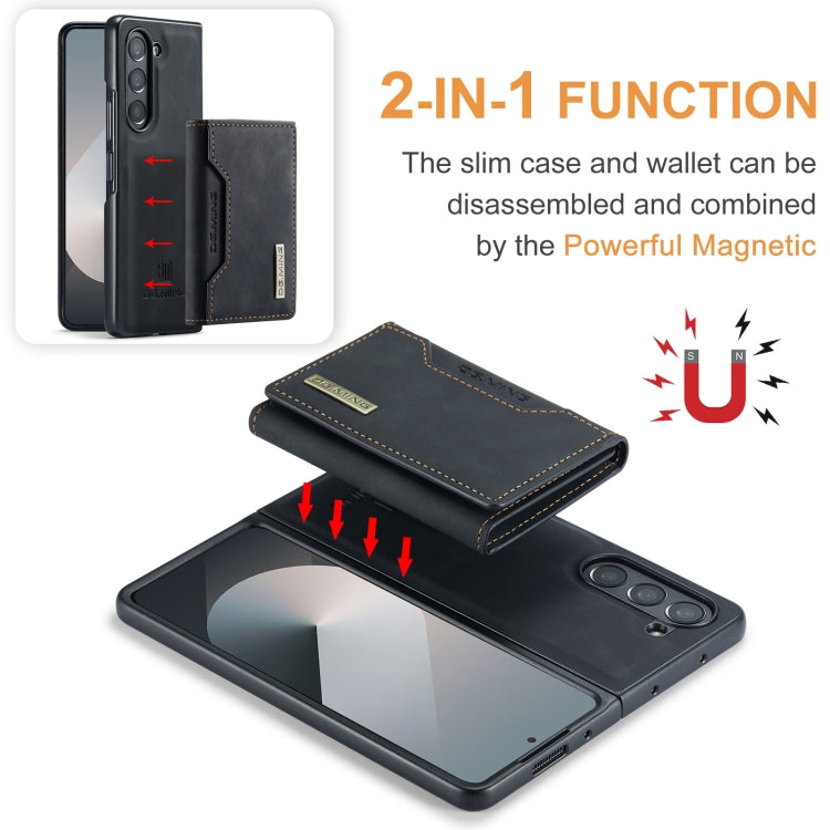 For Samsung Galaxy Z Fold6 DG.MING M2 Series 3-Fold Multi Card Bag + Magnetic Phone Case(Black)