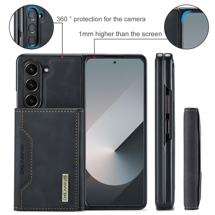 For Samsung Galaxy Z Fold6 DG.MING M2 Series 3-Fold Multi Card Bag + Magnetic Phone Case(Black)