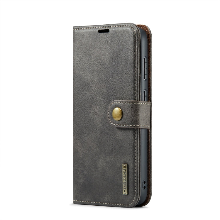 For Samsung Galaxy S24+ 5G DG.MING Crazy Horse Texture Detachable Magnetic Leather Case(Grey)