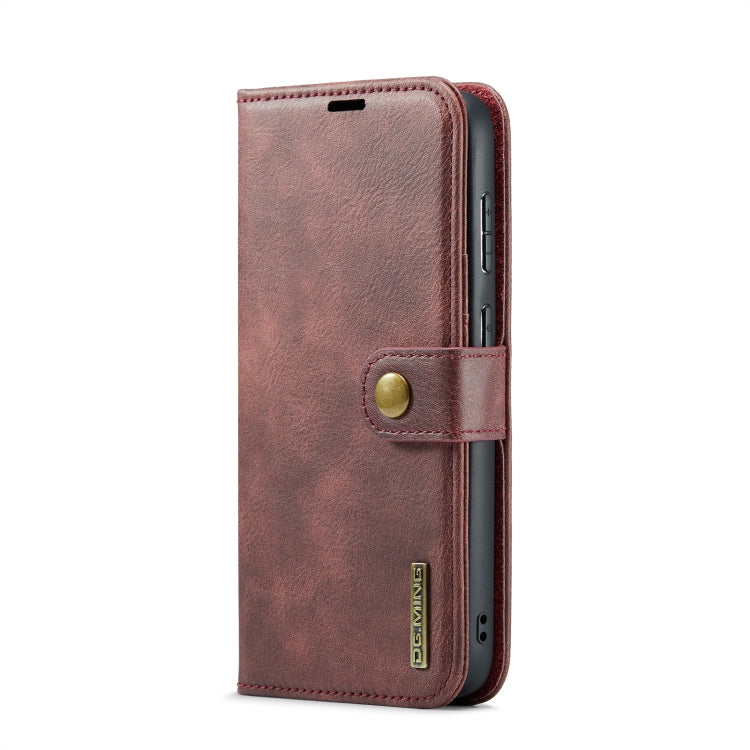 For Samsung Galaxy S24 5G DG.MING Crazy Horse Texture Detachable Magnetic Leather Case(Red)