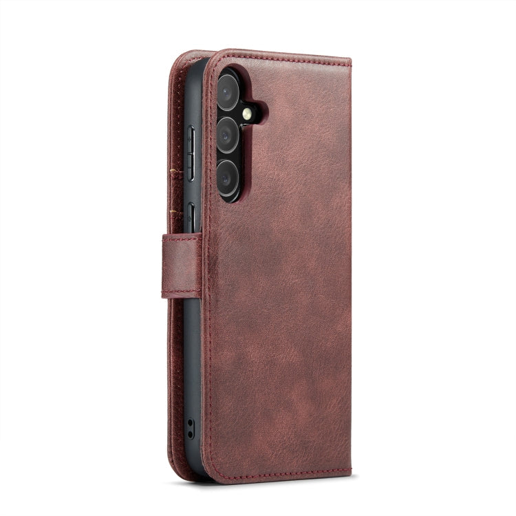 For Samsung Galaxy S24 5G DG.MING Crazy Horse Texture Detachable Magnetic Leather Case(Red)
