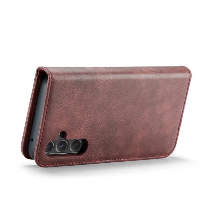 For Samsung Galaxy A35 5G DG.MING Crazy Horse Texture Detachable Magnetic Leather Case(Red)