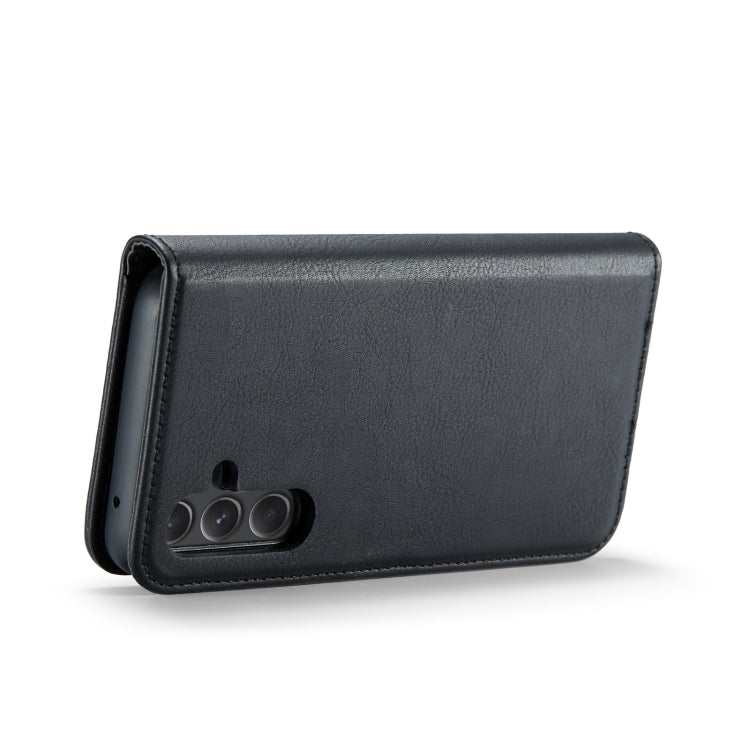 For Samsung Galaxy A55 5G DG.MING Crazy Horse Texture Detachable Magnetic Leather Case(Black)