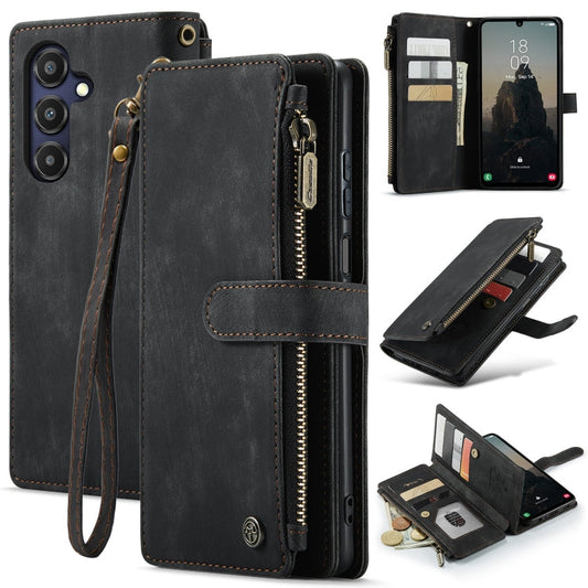 CaseMe C30 Card Slots Zipper Wallet Leather Phone Case, For Samsung Galaxy A25 4G, For Samsung Galaxy A15, For Samsung Galaxy A55 5G, For Samsung Galaxy A35 5G, For Samsung Galaxy S24 Ultra 5G, For Samsung Galaxy S24+ 5G