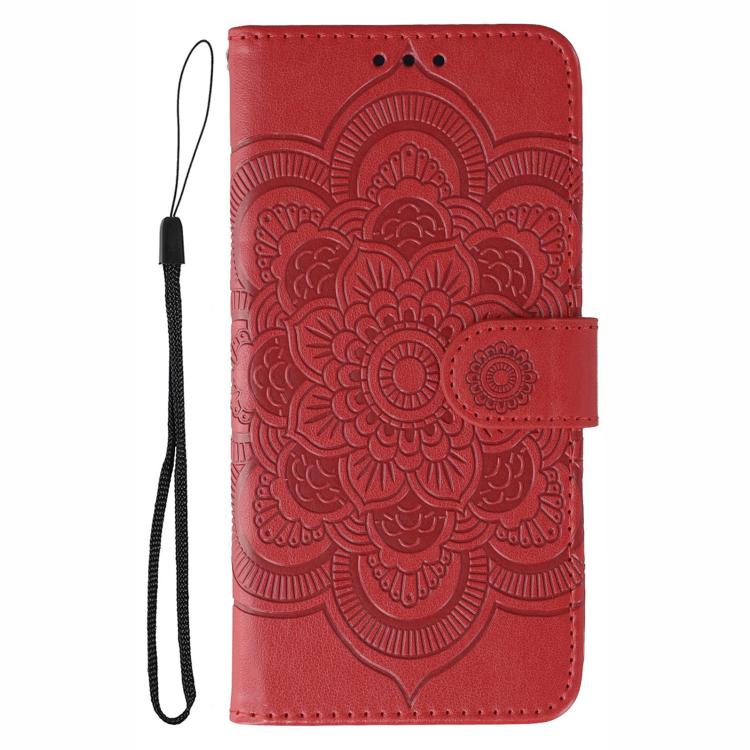 Sun Mandala Embossing Leather Phone Case, For iPhone 16e / 17e, For iPhone 17 Pro Max, For iPhone 17 Pro
