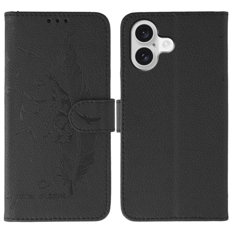 Feather Pattern Litchi Texture Leather Phone Case, For iPhone 17 Pro Max, For iPhone 17 Pro, For iPhone 17, For iPhone Air
