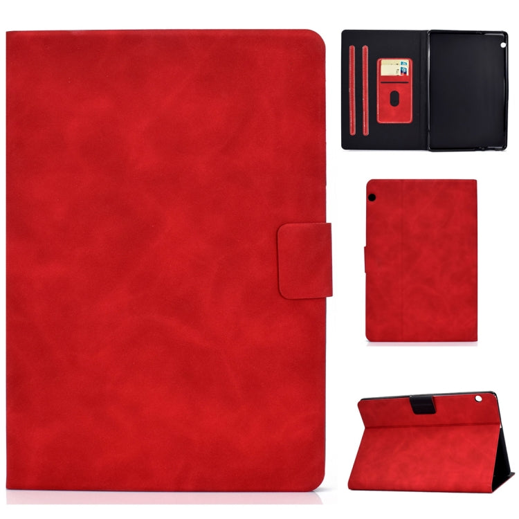 Cowhide Texture Horizontal Flip Leather Case with Holder & Card Slots & Sleep / Wake-up Function, For Huawei MatePad T8, For Huawei MediaPad T5, For Lenovo M10 Plus TB-X606F