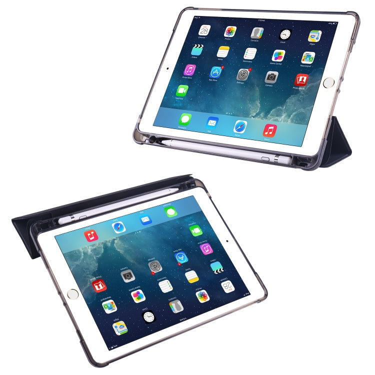 3-folding Horizontal Flip PU Leather + Shockproof TPU Case with Holder & Pen Slot, For iPad Air / Air 2 / 9.7 (2017) & (2018), For iPad Mini 5 / Mini 4