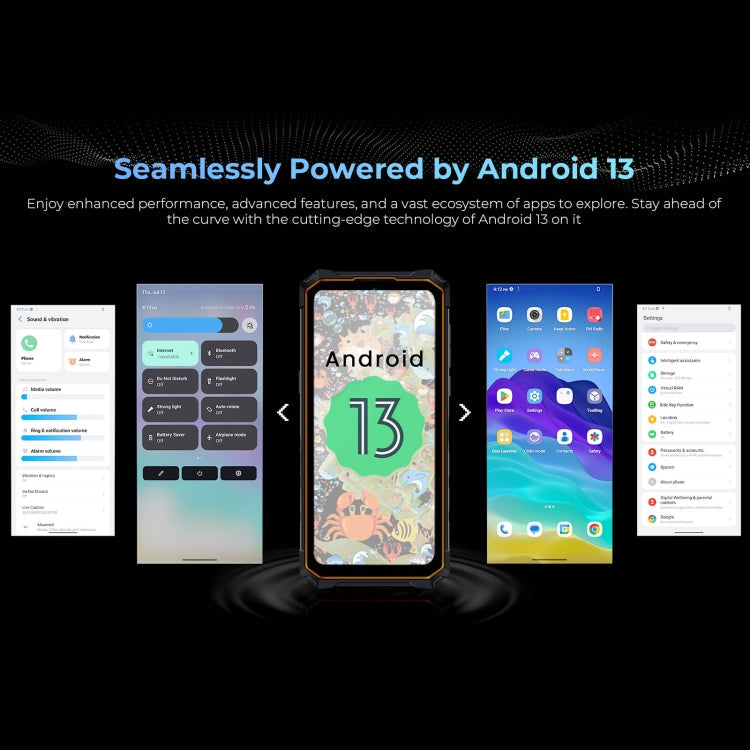 [HK Warehouse] HOTWAV CYBER 13 Pro, 12GB+256GB, IP68/IP69K Rugged Phone, 10800mAh, 6.6 inch Android 13 UNISOC T619 Octa Core, Network: 4G, NFC, OTG(All Black)