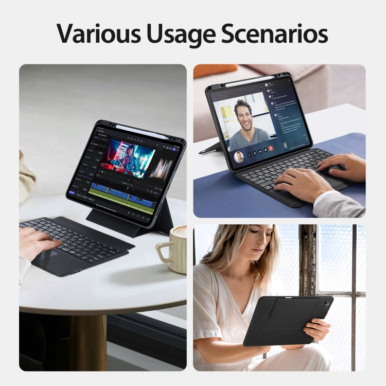 For iPad Pro 13 2024 DUX DUCIS DK Series Magnetic Wireless Bluetooth Keyboard Tablet Case(Black)