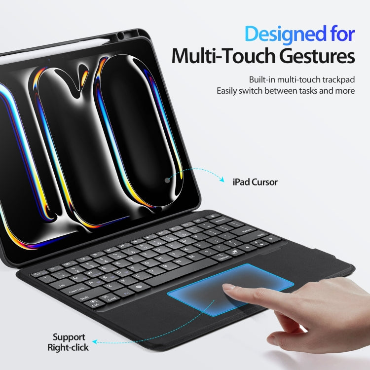 For iPad Pro 13 2024 DUX DUCIS DK Series Magnetic Wireless Bluetooth Keyboard Tablet Case(Black)