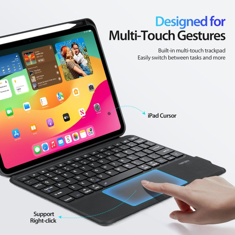 For iPad Pro 11 2024 DUX DUCIS DK Series Magnetic Wireless Bluetooth Keyboard Tablet Case(Black)