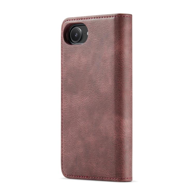 For iPhone 17e / 16e DG.MING Crazy Horse Texture Detachable Magnetic Leather Phone Case(Red)