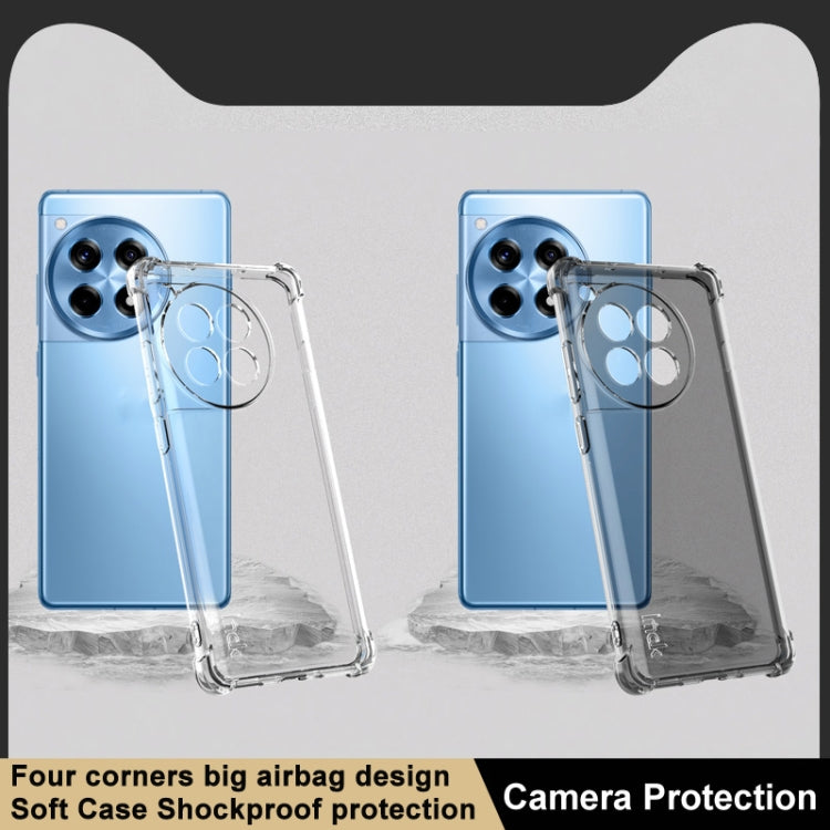For OnePlus Ace 3 5G imak Shockproof Airbag TPU Phone Case(Transparent Black)