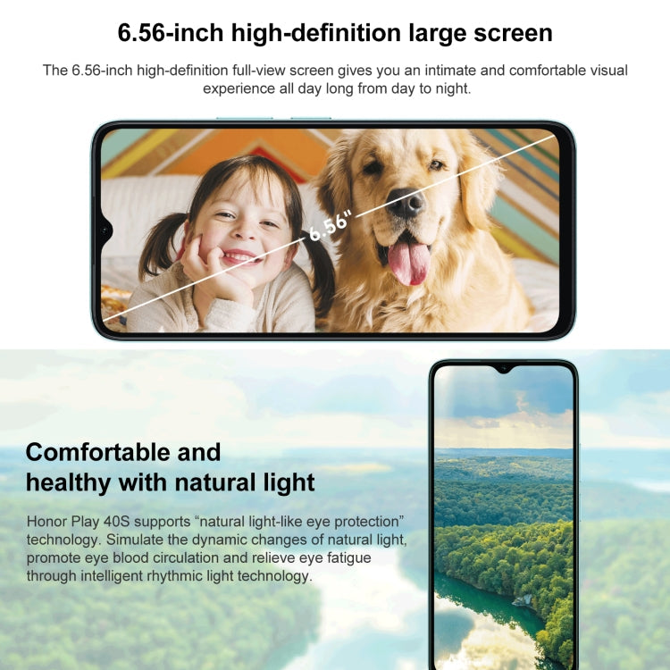 Honor Play 40S 5G, 4GB+128GB, 6.56 inch MagicOS 7.1 Snapdragon 480 Plus Octa Core up to 2.2GHz, Network: 5G, Not Support Google Play(Magic Night Black)