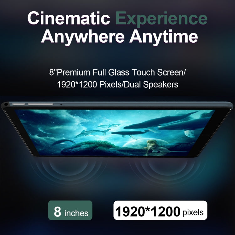 BDF P8 3G Phone Call Tablet PC 8.0 inch, 4GB+64GB, Android 10.0 MTK8321 Octa Core, Support Dual SIM, EU Plug(Green)