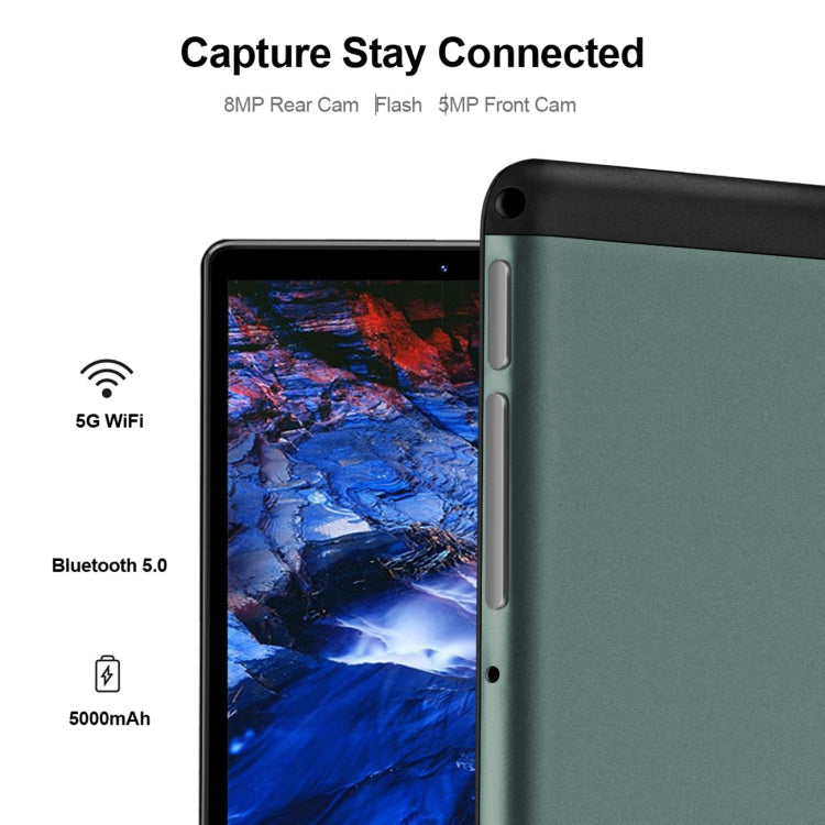 BDF P8 3G Phone Call Tablet PC 8.0 inch, 4GB+64GB, Android 10.0 MTK8321 Octa Core, Support Dual SIM, EU Plug(Silver)