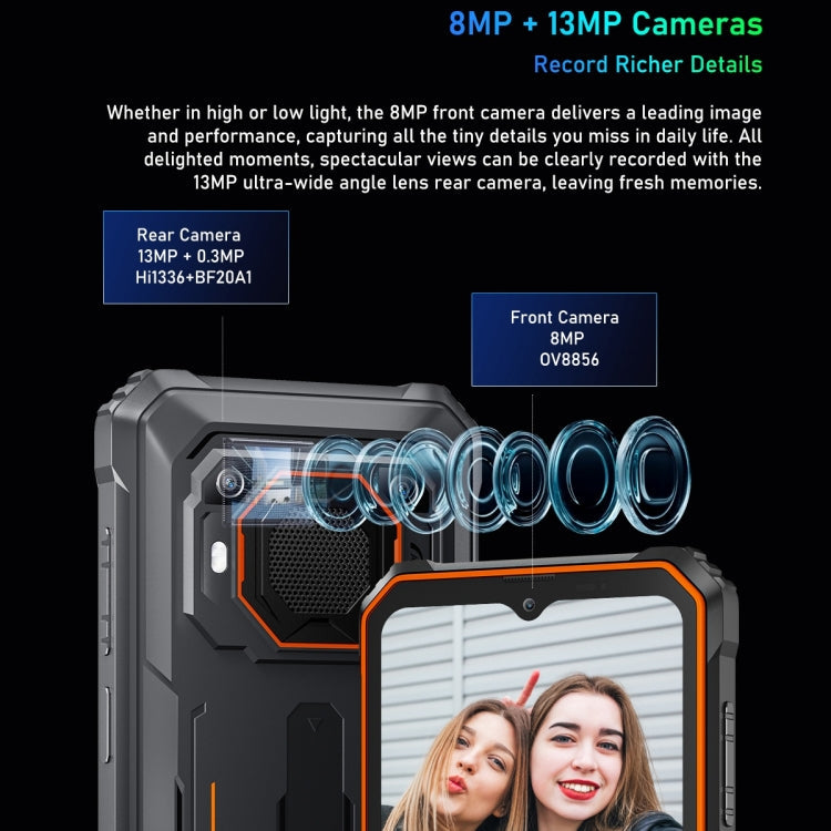 [HK Warehouse] Blackview BV6200 Pro, 6GB+128GB, IP68/IP69K/MIL-STD-810H, 6.56 inch Android 14 MediaTek Helio P35 Octa Core, Network: 4G, OTG, NFC(Black)
