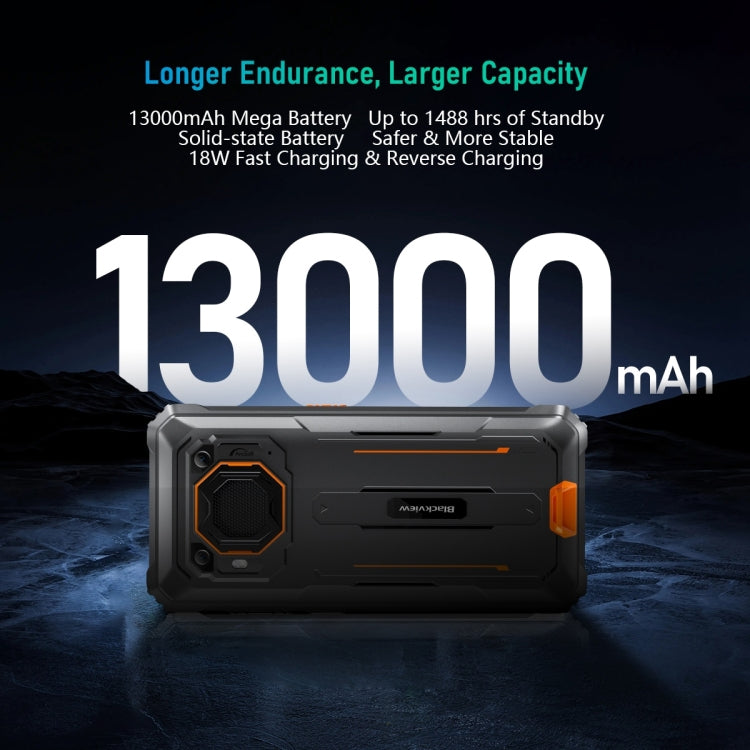 [HK Warehouse] Blackview BV6200 Pro, 6GB+128GB, IP68/IP69K/MIL-STD-810H, 6.56 inch Android 14 MediaTek Helio P35 Octa Core, Network: 4G, OTG, NFC(Black)