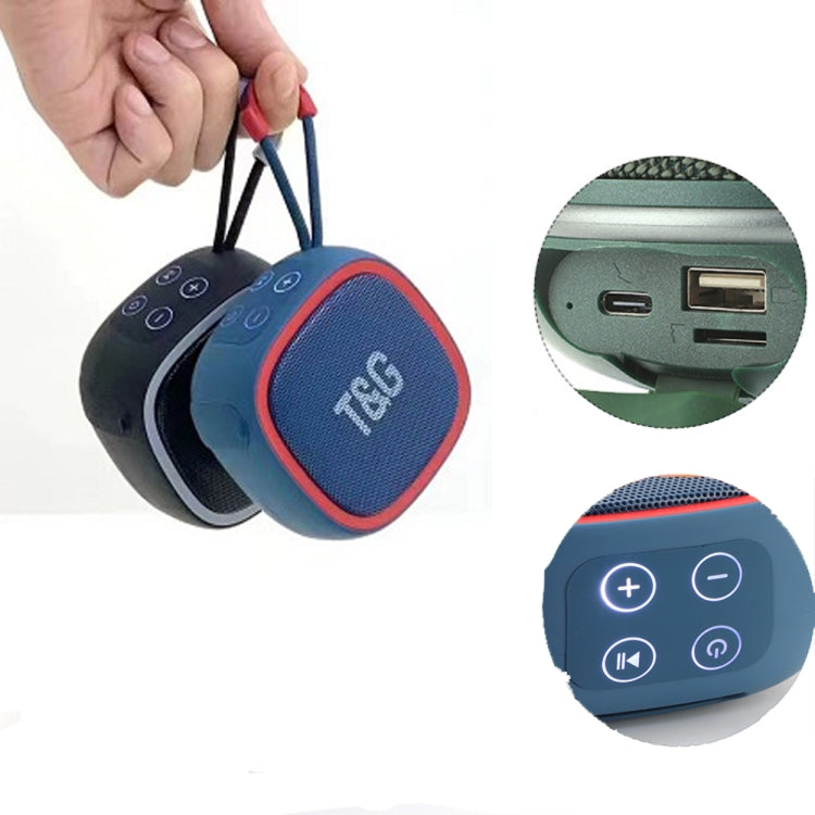 T&G TG659 Outdoor Portable TWS Mini Bluetooth Speaker(Dark Green)