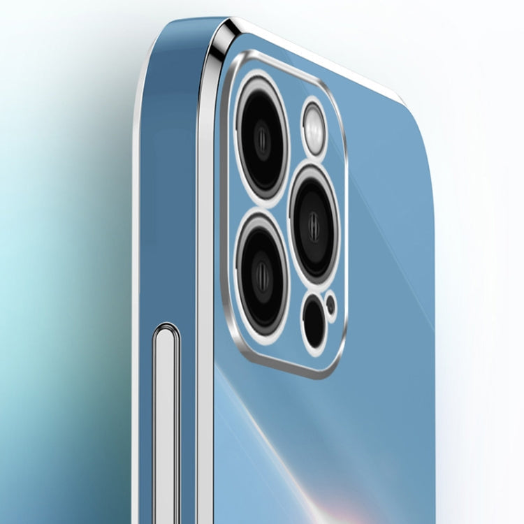 For iPhone 16 Pro XINLI Straight Edge 6D Electroplate TPU Phone Case with Ring Holder(White)