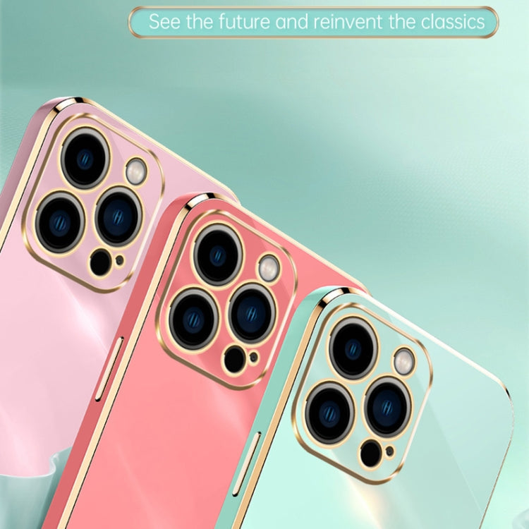 For iPhone 16 Pro Max XINLI Straight Edge 6D Electroplate TPU Phone Case(Pink)