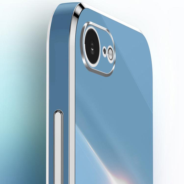 For iPhone 16e / 17e XINLI Straight Edge 6D Electroplate TPU Phone Case(Celestial Blue)