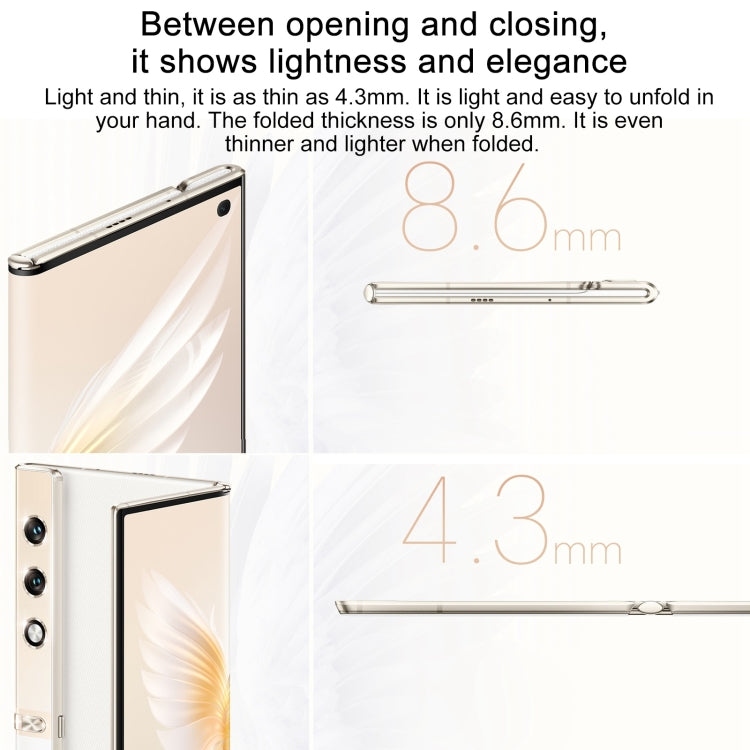 Honor V Purse 5G, 16GB+256GB, Side Fingerprint, 7.71 inch + 6.45 inch MagicOS 7.2 Qualcomm Snapdragon 778G Octa Core, Network: 5G, OTG, NFC, Not Support Google Play(Black)