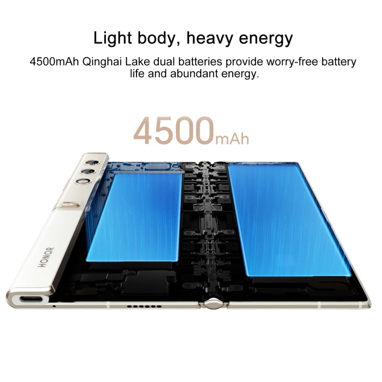 Honor V Purse 5G, 16GB+512GB, Side Fingerprint, 7.71 inch + 6.45 inch MagicOS 7.2 Qualcomm Snapdragon 778G Octa Core, Network: 5G, OTG, NFC, Not Support Google Play(Black)