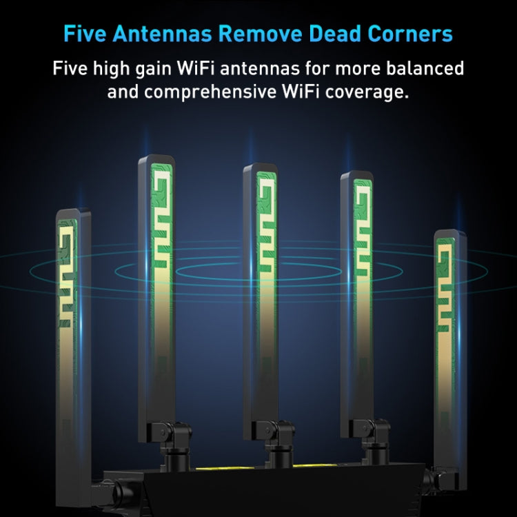 COMFAST CF-WR631AX MESH Networking WiFi6 Gigabit Dual Frequency 3000M Wireless Router, Plug:UK Plug