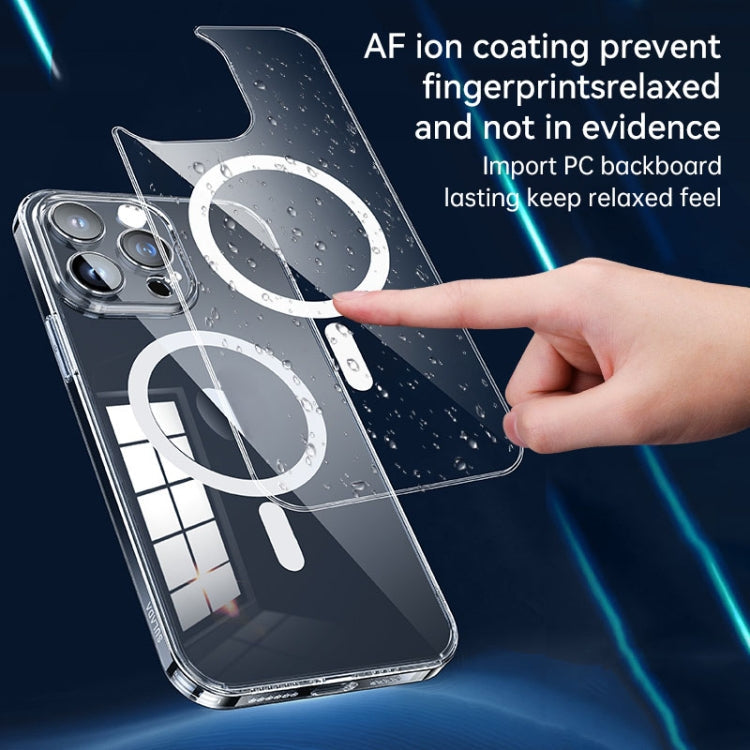 For iPhone 16 SULADA Jingpin Series MagSafe All-inclusive Lens Electroplated TPU Phone Case(Transparent Black)